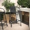 Flash Furniture Lila Commercial Grade Indoor-Outdoor PE Rattan Restaurant Barstool with Black Aluminum Frame and Footrest in Black SDA-AD632032R-BK-GG - alternate 1